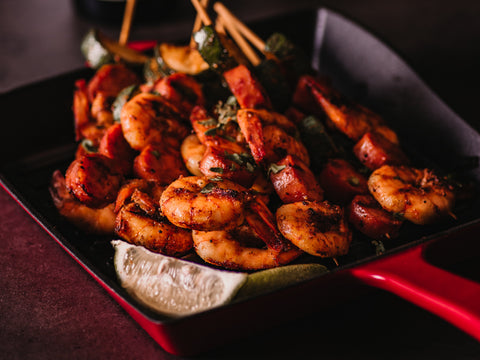 肯瓊串燒蝦:美式西南風味下酒菜