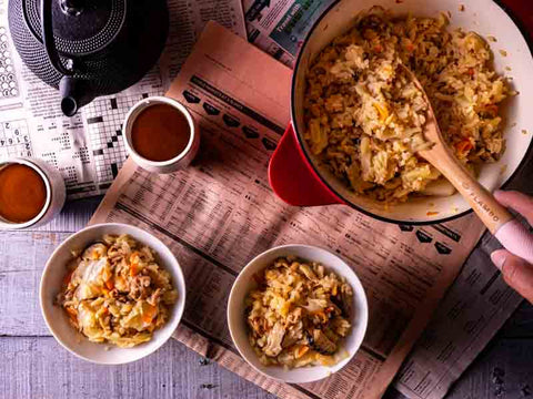 高麗菜飯(食譜影片) | Steamed Rice with Cabbage and Pork