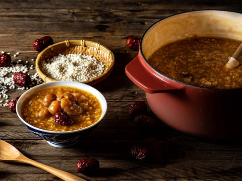 桂圓紅棗米糕粥(食譜影片) | Sweet Rice Porridge with Longan and Jujube