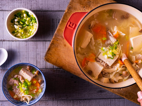 高麗菜豆腐味噌湯：纖維豐富的和風湯品