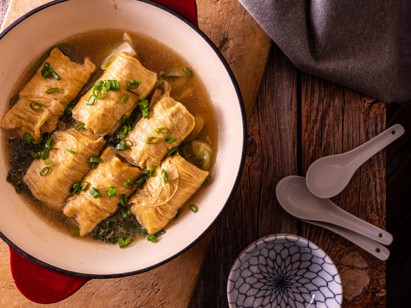 上湯香菜腐皮捲：保證好吃的中式小食