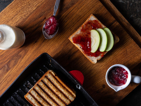 青蘋果草莓起司帕尼尼(食譜影片) | Strawberry & Apple Panini