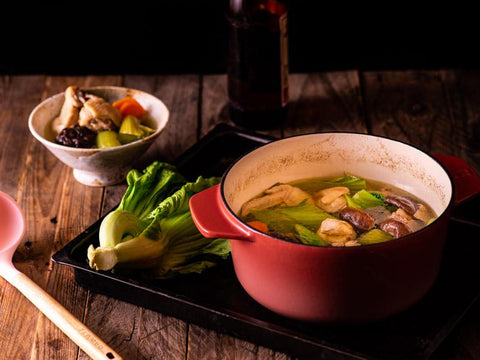 刈菜香菇雞湯(食譜影片) | Mustard Green Chicken Soup with Mushroom