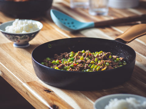 辣炒肉末四季豆 : 香辣脆口的下飯料理