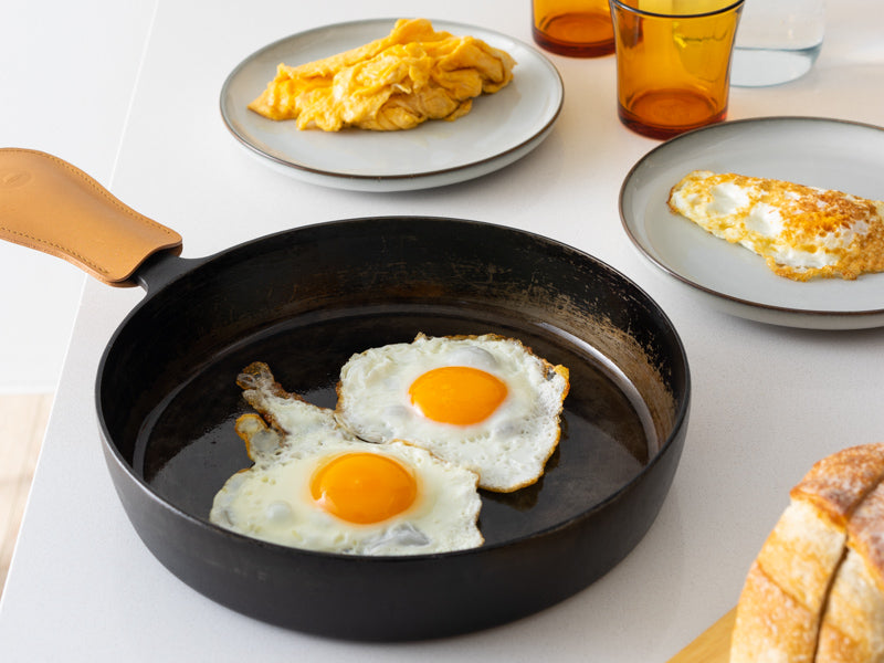 一次學會用黑平鍋煎蛋與炒蛋 : 越簡單越美味
