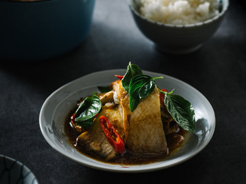 三杯醬燒虱目魚肚：軟嫩入味鹹香下飯