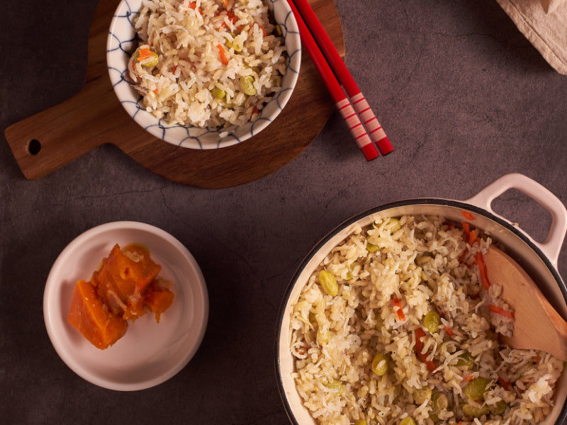 魩仔魚時蔬炊飯(食譜影片) | Japanese Rice with Silverfish and Vegetable