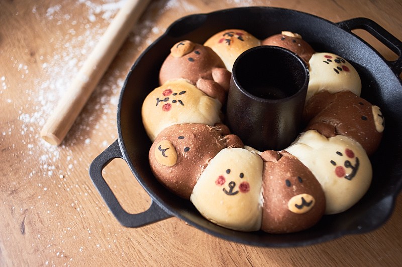 造型手撕麵包：人見人愛的鑄鐵鍋熊兔麵包食譜