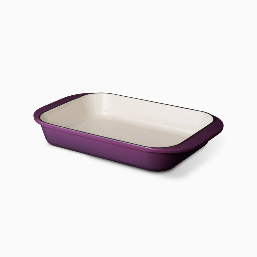 Denny 琺瑯鑄鐵烤盤 - 醋栗紫 - 『Denny 琺瑯鑄鐵烤盤的醋栗紫色版本，展示其獨特且高雅的色調，增添廚房的藝術感。』